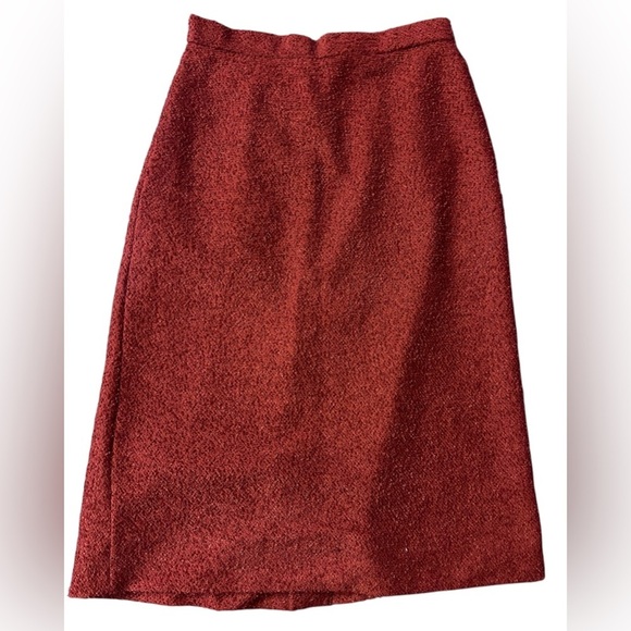 Vintage Sears skirt suit burgundy beautiful 2 piece - Picture 2 of 7